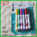 Dry erase 6 pack blister card whiteboard marker with cloth free